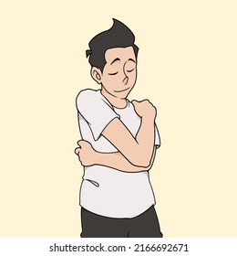 Man Hugging Himself , Hug Yourself