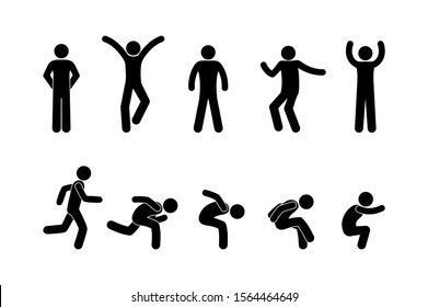 Man Icon Stick Figure People Illustration Stock Illustration 1564464649 