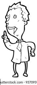 man with idea cartoon (raster version)