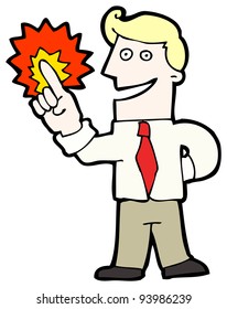 man with idea cartoon (raster version)