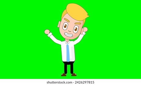 Man Motivated Cartoon Character Alpha Avatar - Powered by Shutterstock