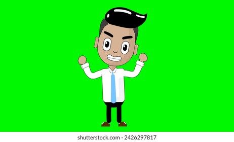 Man Motivated Cartoon Character Alpha Avatar - Powered by Shutterstock