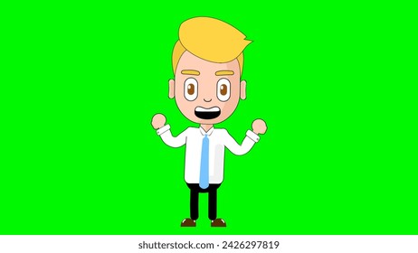 Man Motivated Cartoon Character Alpha Avatar - Powered by Shutterstock