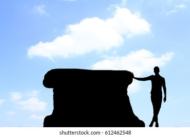 Man on a mountain