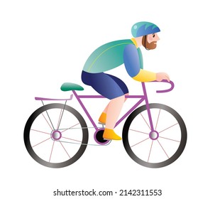 Man On The Purple Bike