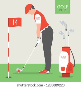 Man playing golf  - Powered by Shutterstock