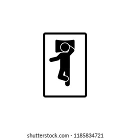 Man Sleep On Back With Arm Thrown Over Head Icon. Element Of Sleeping Position Illustration. Premium Quality Graphic Design Icon. Signs And Symbols Collection Icon For Websites