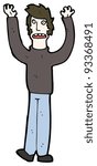 man surrendering cartoon