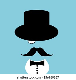 Man Top Hat Bow Tie Stock Illustration 156969857 | Shutterstock