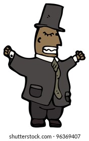 Clipart Illustration Man Tophat Coat Pointing Stock Illustration 62875