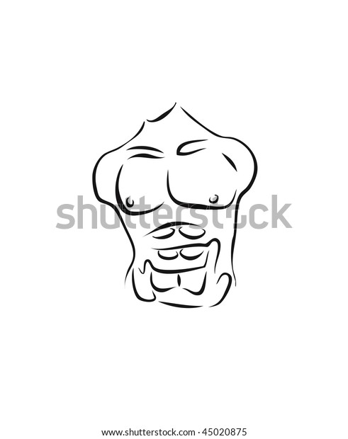 man torso drawing