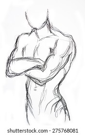 mens naked drawing