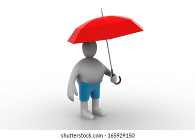   Man with Umbrella