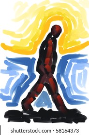 4,350 Man walking alone Stock Illustrations, Images & Vectors ...