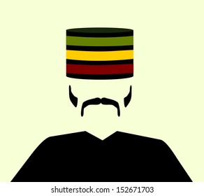 Man Wearing African Kufi Cap