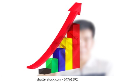 man write business graph