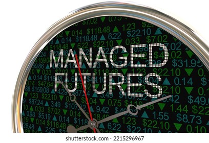 Managed Futures Clock Stock Premarket Trading Time 3d Illustration