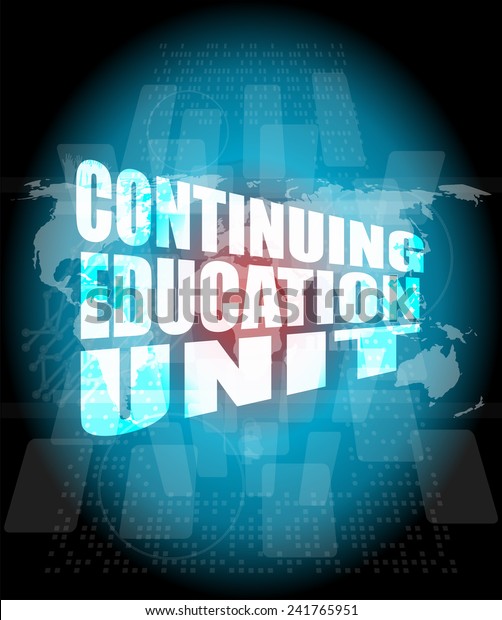 Management Concept Continuing Education Unit Words Stock Illustration
