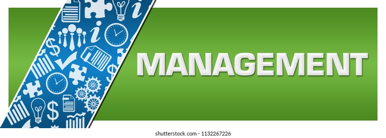 Management Text Written Over Green Blue Stock Illustration 1132267226 ...