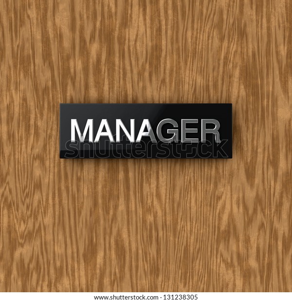 Manager Door Sign Stock Illustration 131238305