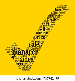 Manager word cloud concept over white background