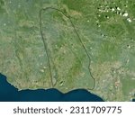 Manchester, parish of Jamaica. High resolution satellite map