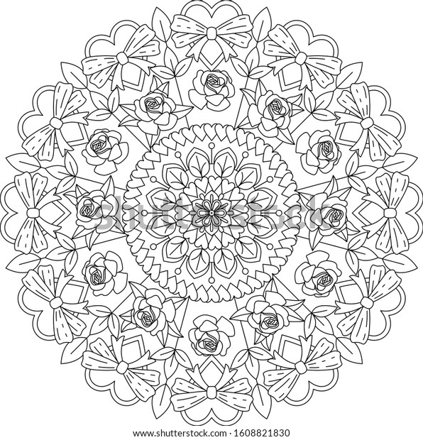 Featured image of post Rose Flower Rose Mandala Coloring Pages / Color in this picture of a rose and others with our library of online coloring pages.