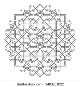 Islamic Pattern Vector Geometric Lattice Mandala Stock Vector (Royalty ...