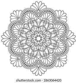 Mandala Coloring Book Wallpaper Design Tile Stock Vector (Royalty Free ...