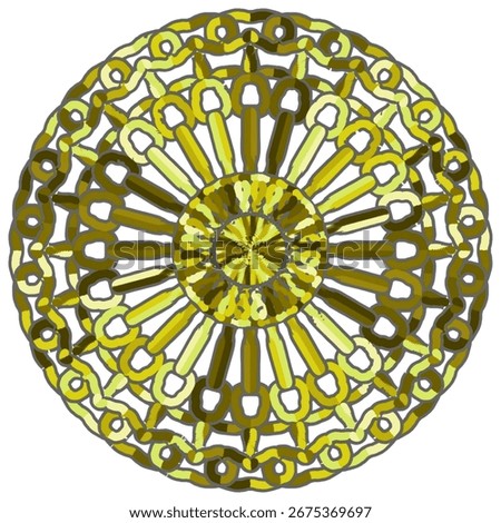 mandala com tons de verde detalhada para decoração 