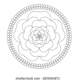 mandala, lace and motif design black and white  - Shutterstock ID 1855041871