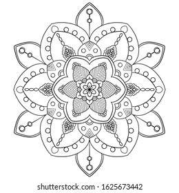 Indian Lotus Flower Vector Pattern Mehndi Stock Vector (Royalty Free ...