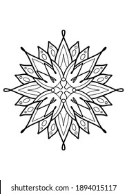 Mandala Pattern Design. Tattoo Art Illustration.