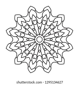 Mandalas Pattern Madalas Coloring Page On Stock Illustration 1295134627 ...