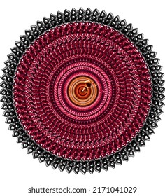 Mandalas Version 1 Red And Black