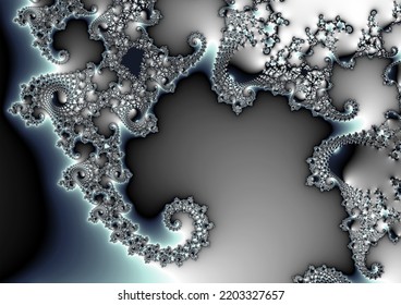 Mandelbrot Fractal Pattern. Julia Set Abstract Picture. Looks Like An Ice Kraken. Illusion Of A Mystic World.