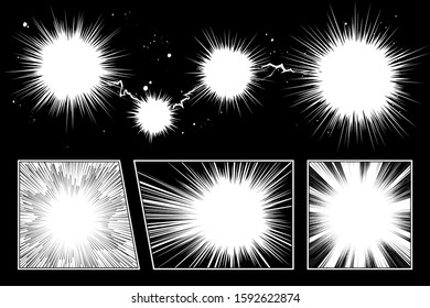 Manga Thunder Sparkling Effect Element Set For Atmosphere Uses