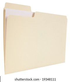 Manila File Folder With Clipping Path