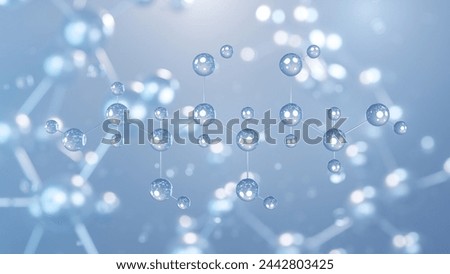 mannitol molecular structure 3d, flat model, sweetener e421, structural chemical formula view from a microscope
