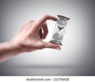 Mans Hand Holding Hourglass Stock Illustration 152706428 | Shutterstock