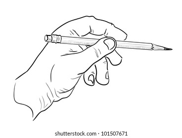 Mans Hand Pencil Sketch Illustration Stock Illustration 101507671 ...