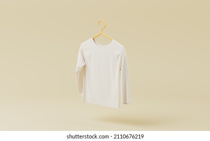 A man's shirt with yellow background, 3d rendering. Computer digital drawing. - Powered by Shutterstock