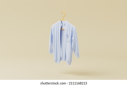 A man's shirt with yellow background, 3d rendering. Computer digital drawing. - Powered by Shutterstock