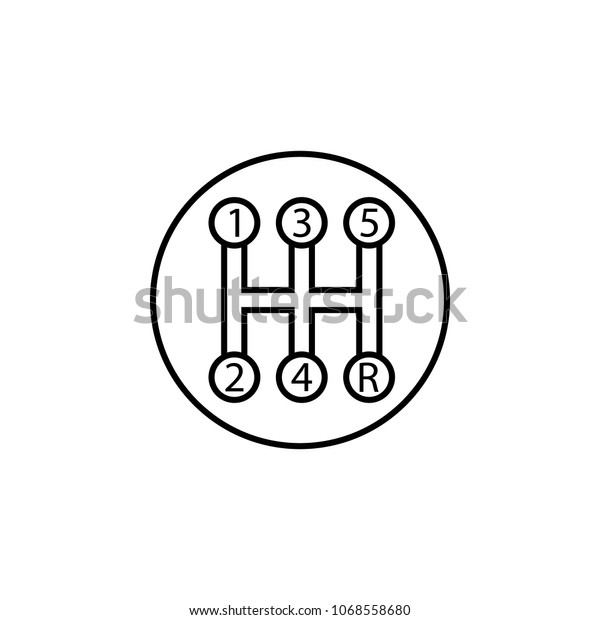 manual transmission icon. Element of Car sales\
and repair for mobile concept and web apps. Thin line  icon for\
website design and development, app development. Premium icon on\
white background