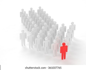 Many 3d People Figure Arrow Shape Stock Illustration 361037765 ...