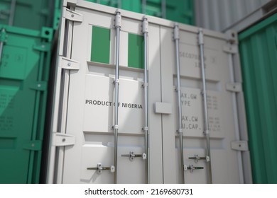 Many Cargo Container Products Nigeria Printed Stock Illustration 