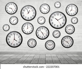 Many Clocks On Wall