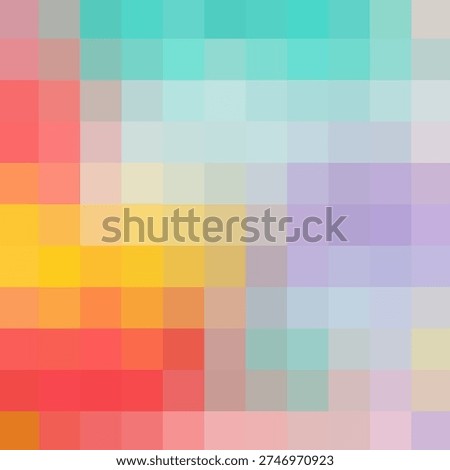 Many colours square shape modern geometrical abstract background.