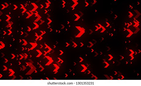 Many different arrows are in space, abstract technology backdrop for business, futuristic background, 3d rendering backdrop