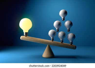 Many Ideas Versus One Big Idea Stock Illustration 2203924049 | Shutterstock